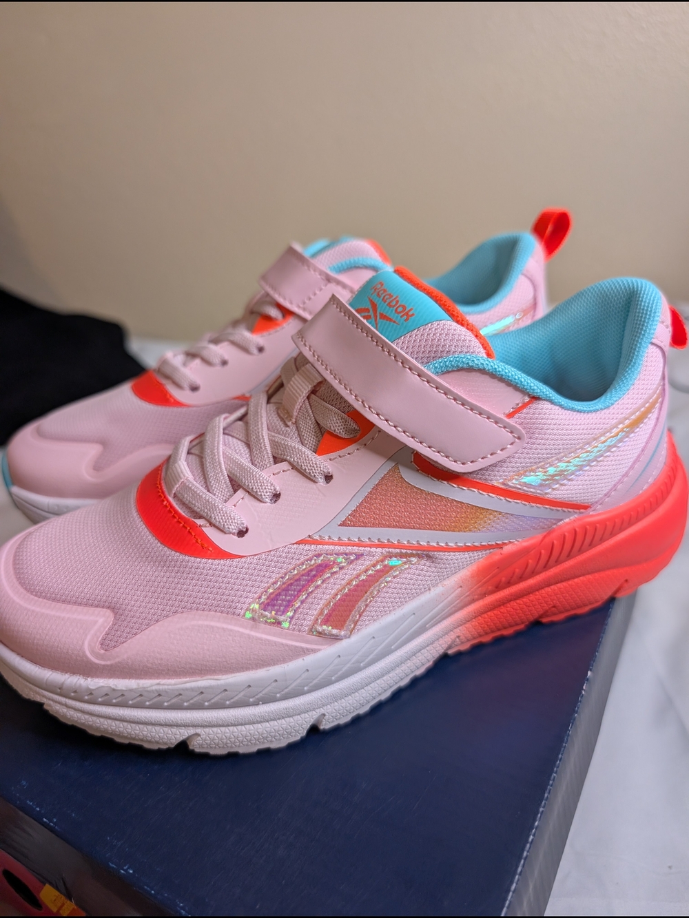 Reebok Kids' Pink and Coral Athletic Sneakers